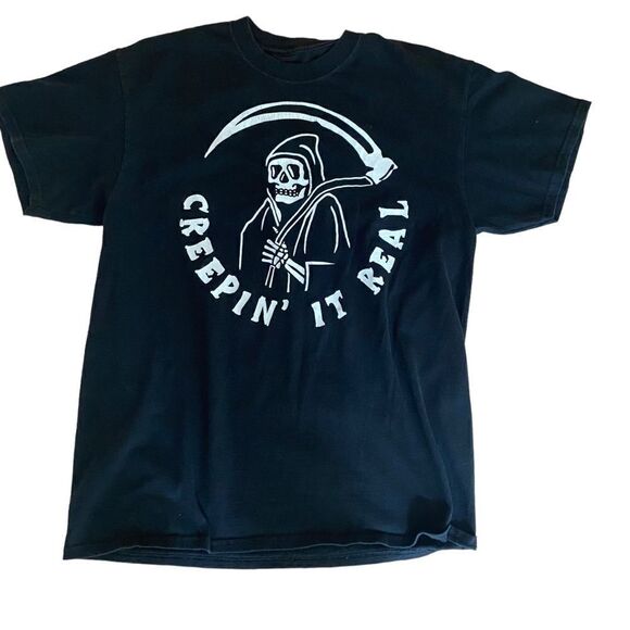 Creeping It Real Halloween Graphic Tee Shirt Size Large - Picture 1 of 3